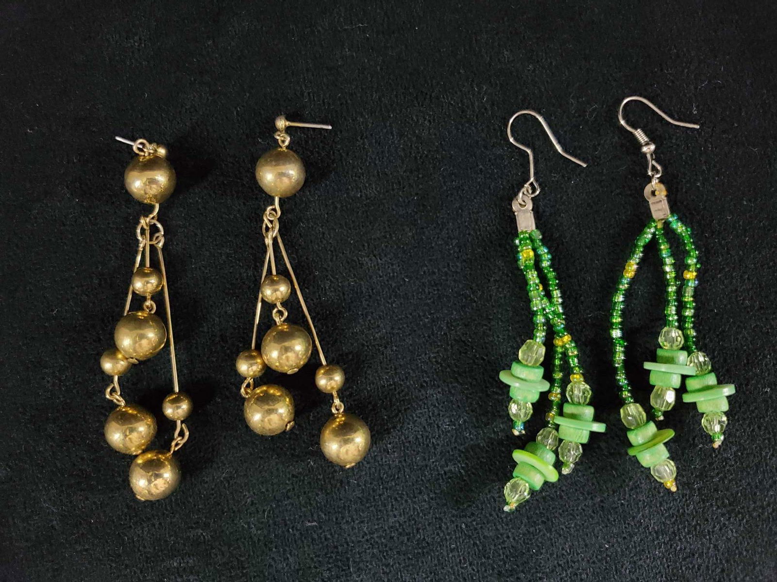 Vintage Multi Strand Dandle Earrings 2 Piece Lot (1 of 5)