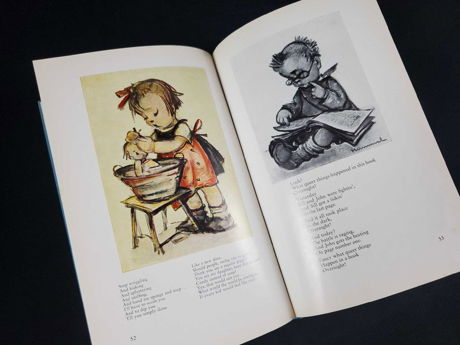 The Hummel Book 1967 Poem Book by Berta Hummel and: The Hummel-Book; 1967 (11th edition) by Berta Hummel with poems and preface by Margarete Seemann. Published by Emil Fink-Verlag, Stuttgart Germany. This book is in very good used condition with no kno