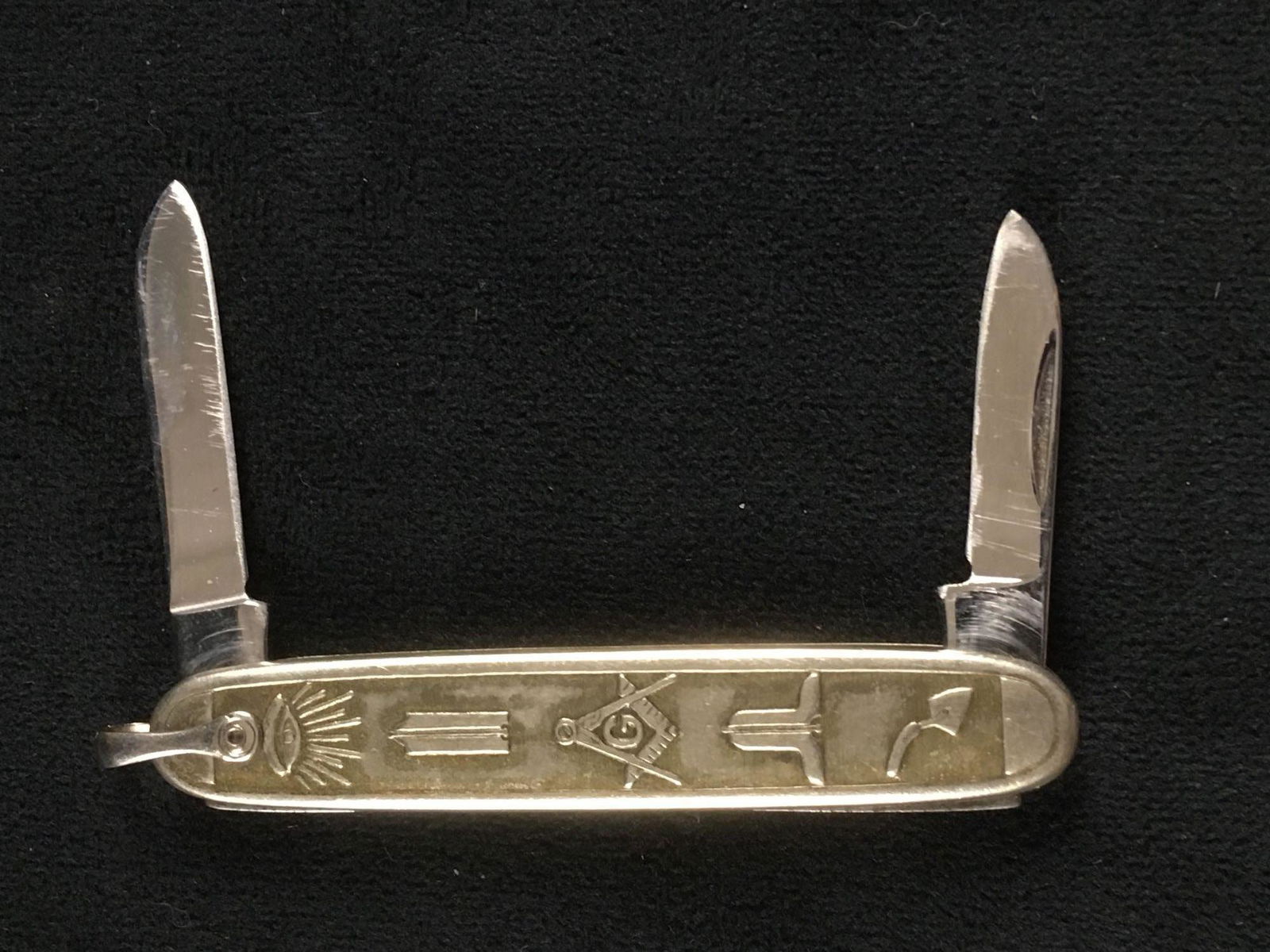 Vintage Freemason Masonic Lodge 2 Blade Folding Pen (1 of 5)