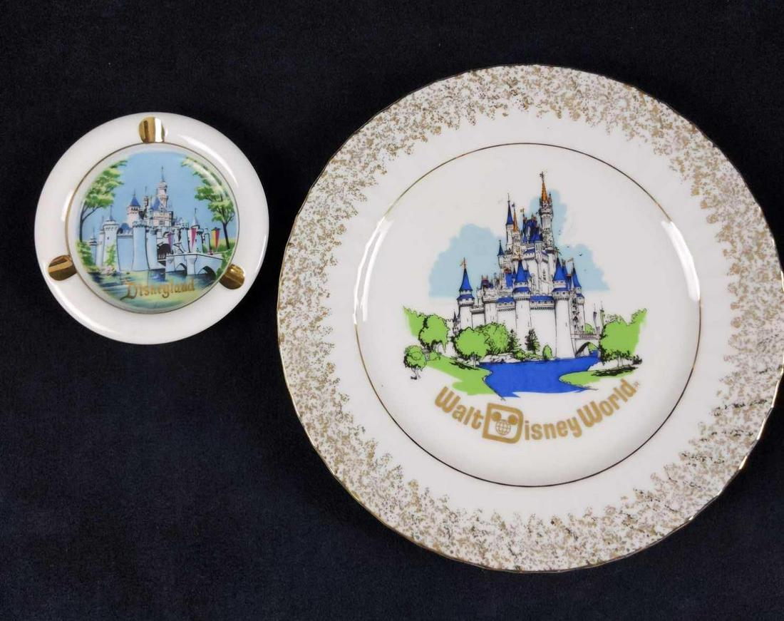 Vintage Disney World Disneyland Plate And Ash Tray (1 of 8)