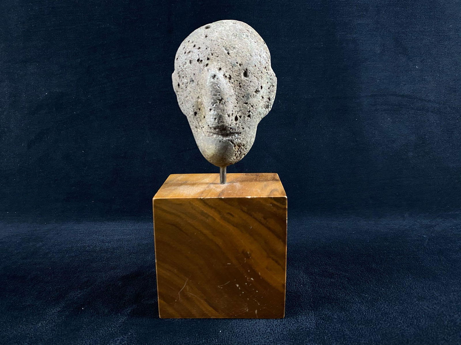 Antique Pumice Stone Hand Carved Stone Face Artifact (1 of 8)