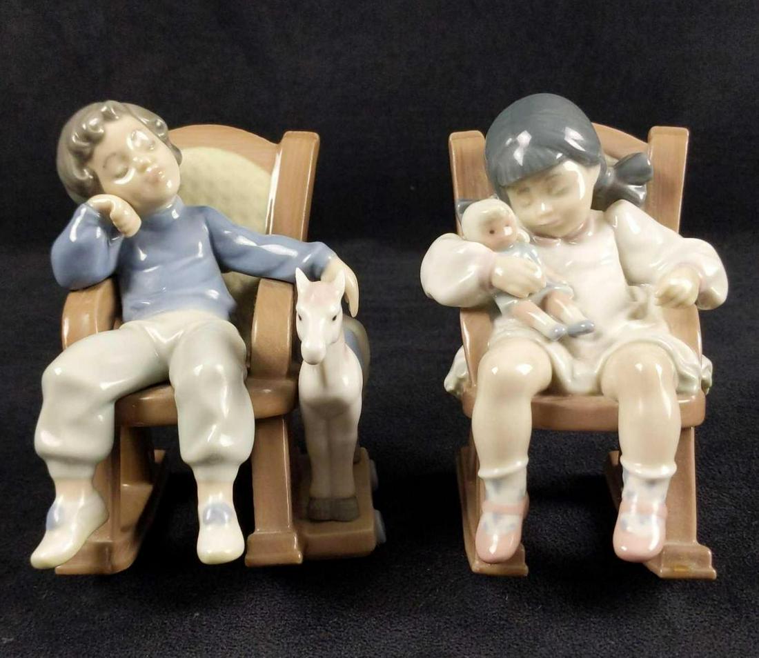 Sold Out Signed Lladro Naptime Girl And Boy Figurine (1 of 8)