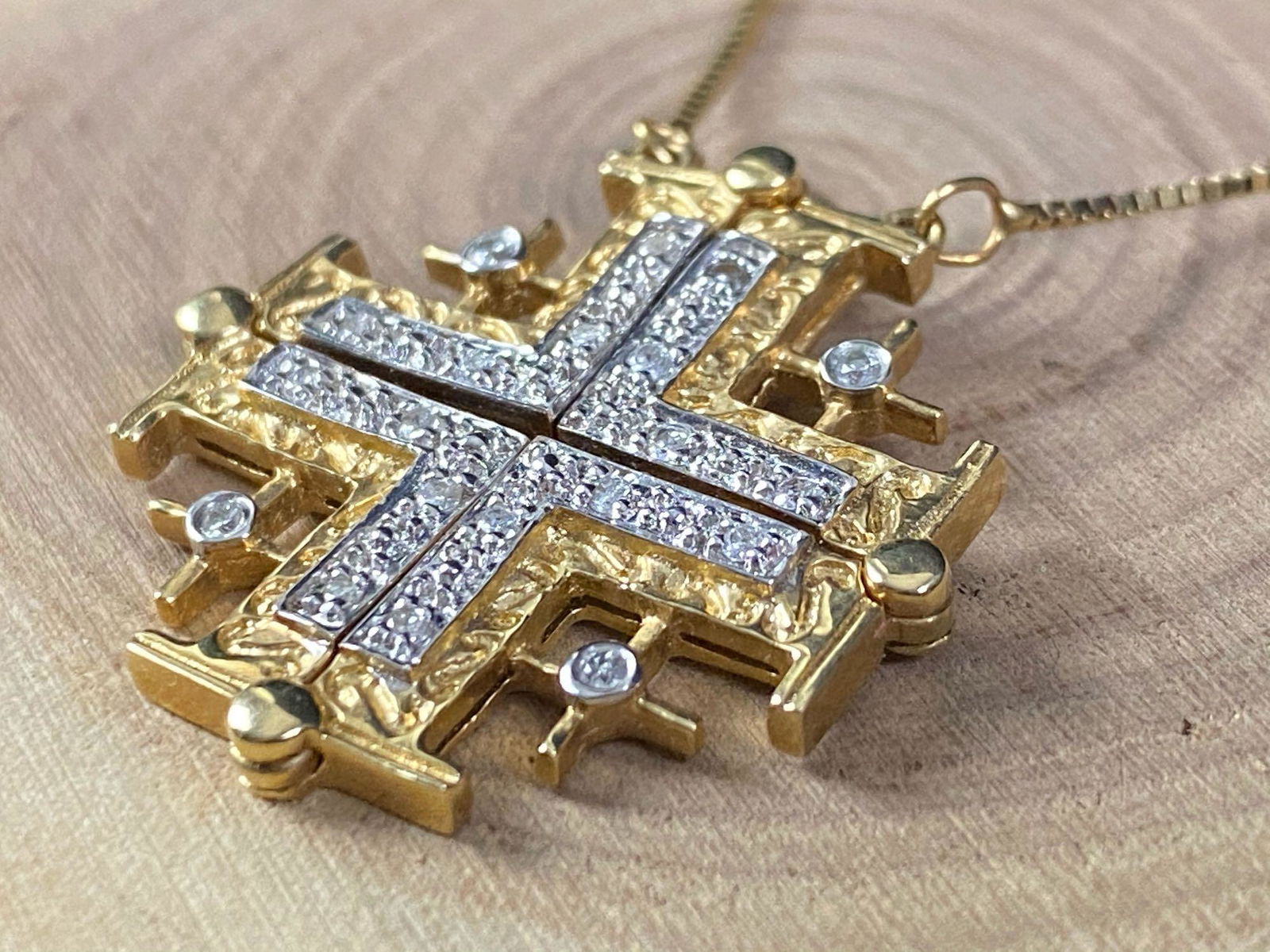 Designer JI 14K Gold Diamond Jerusalem Convertible (1 of 20)