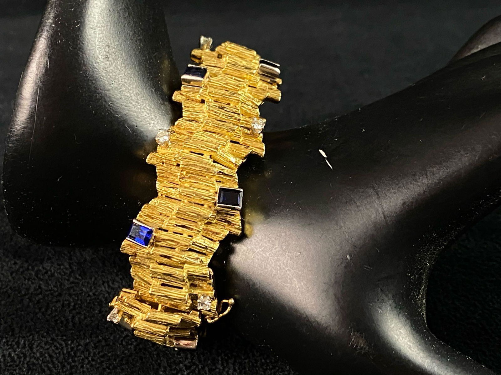 Vintage Custom Made 1980's Solid 18K Gold Sapphire & (1 of 10)