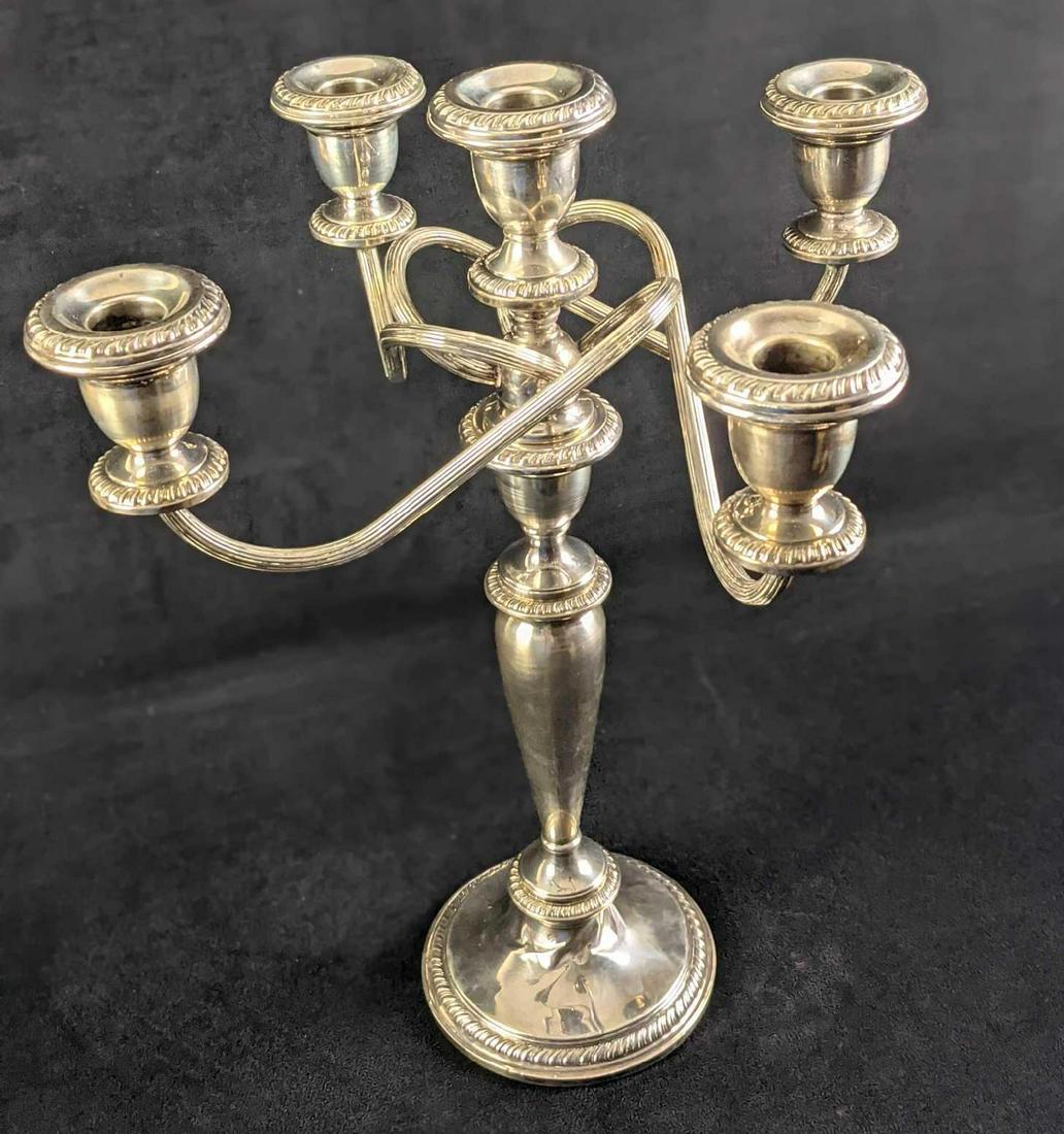 Vintage Poole Sterling Silver Weighted 5 Candle (1 of 9)