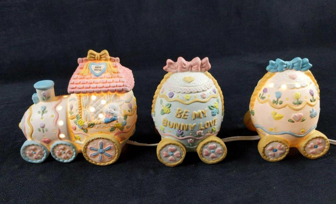 Easter Light Up Ceramic Easter Bunny Train (1 of 12)