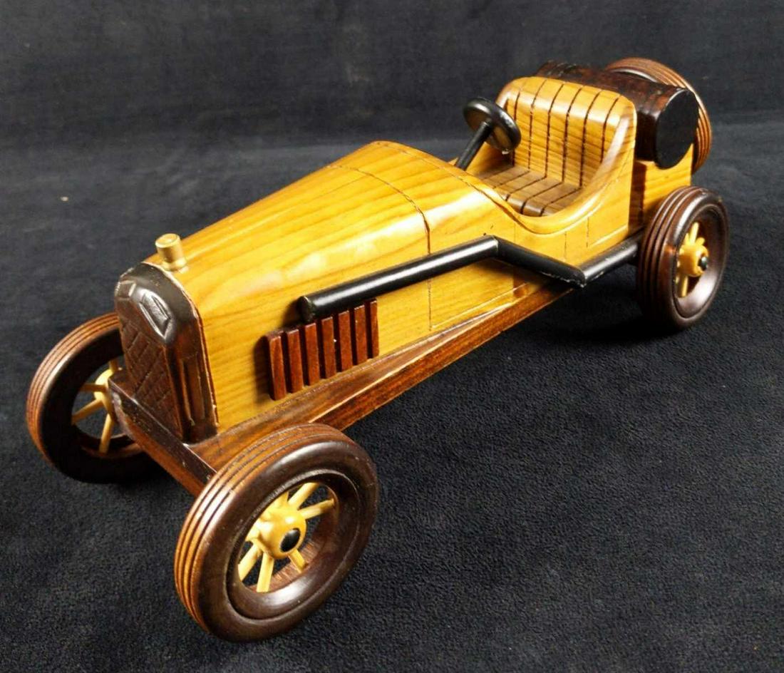 Vintage Wooden Model Car Roadster Coupe T7 (1 of 6)