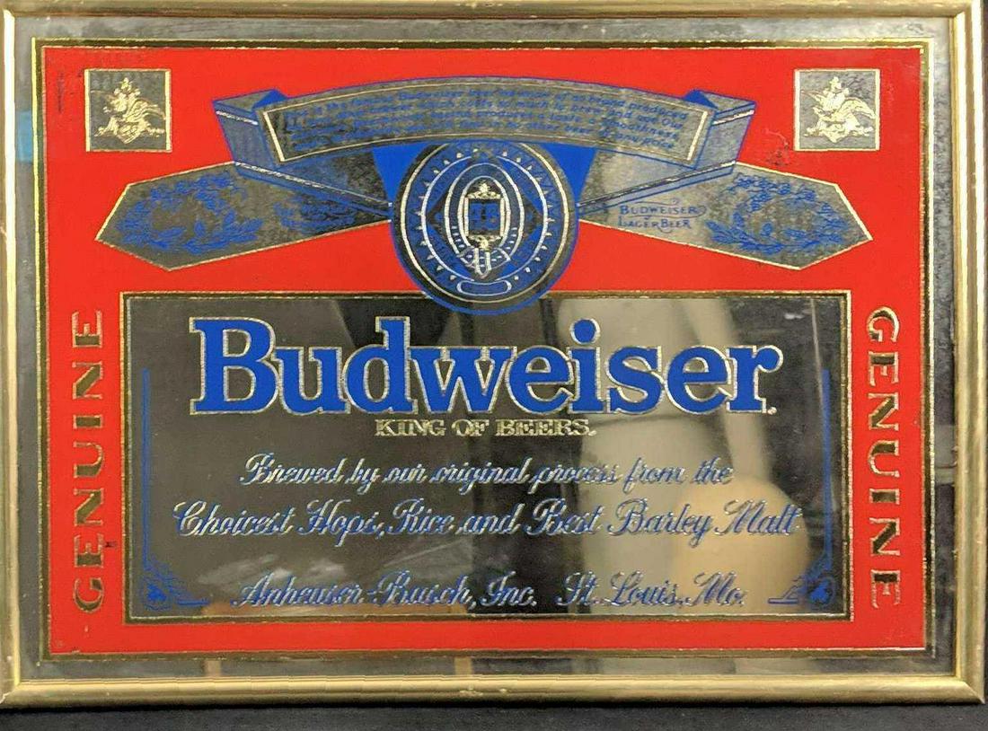 Budweiser Beer Hanging Mirror Breweriana Bar Decor (1 of 6)