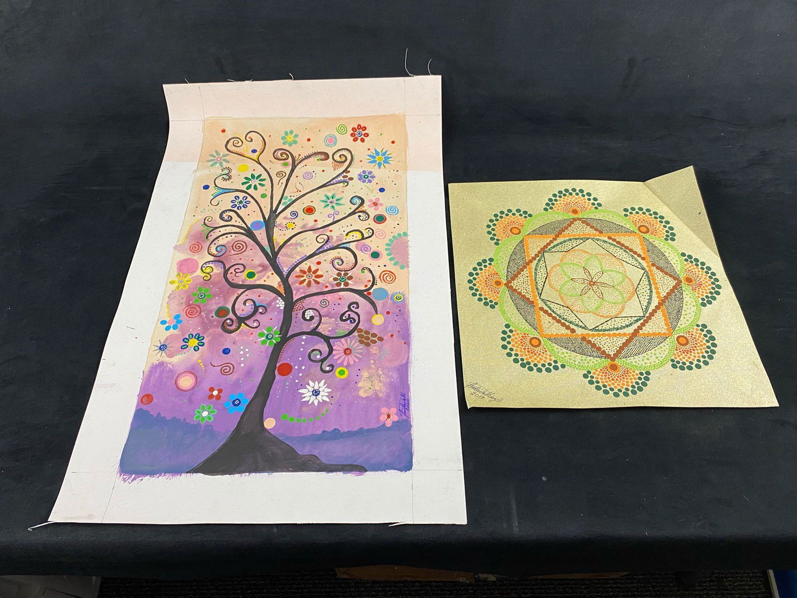 Original Signed Leida Diaz Acrylic On Canvas Abstract (1 of 5)