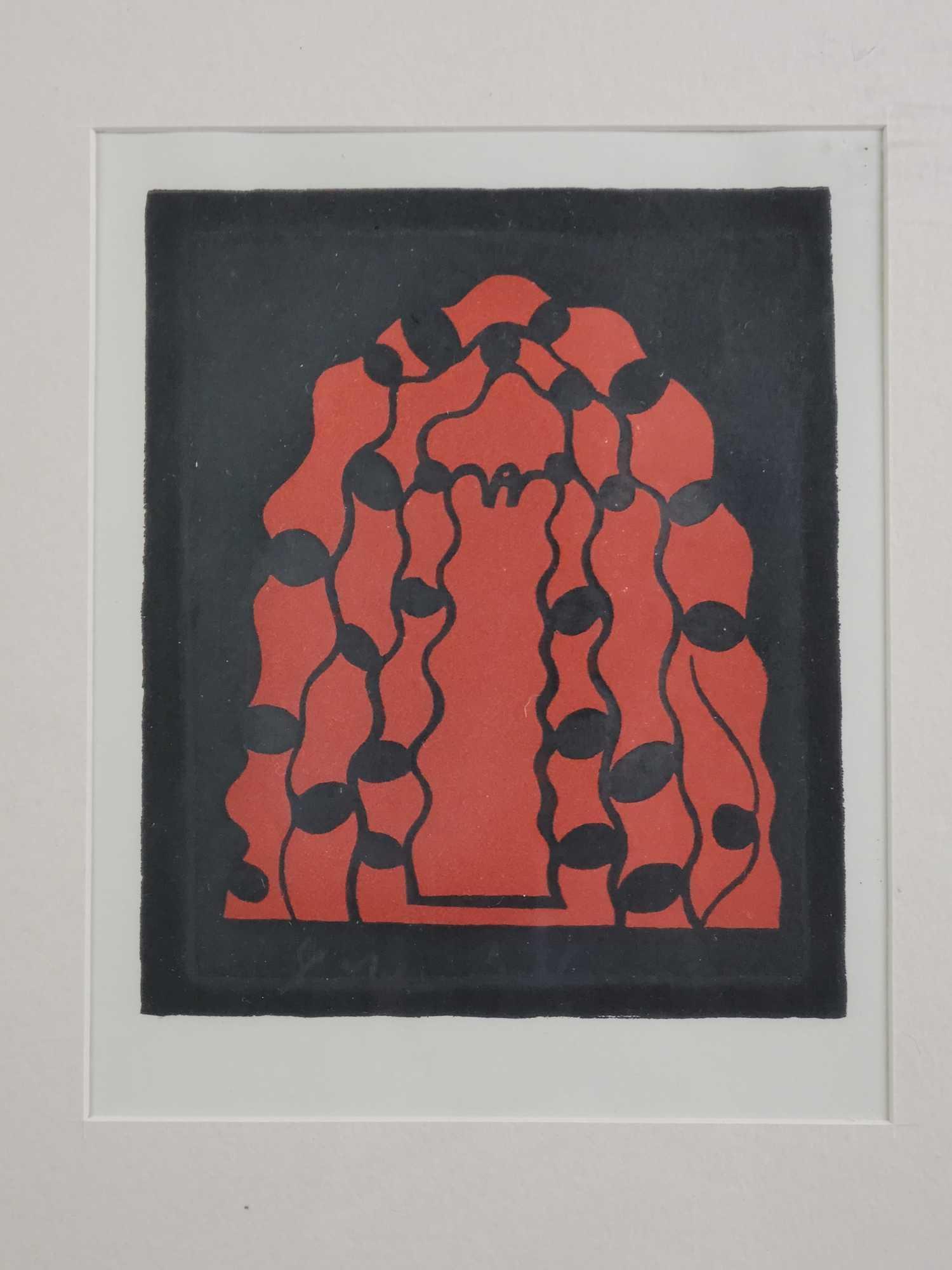 Peter Bodnar Framed Lithograph Black and Red (1 of 7)