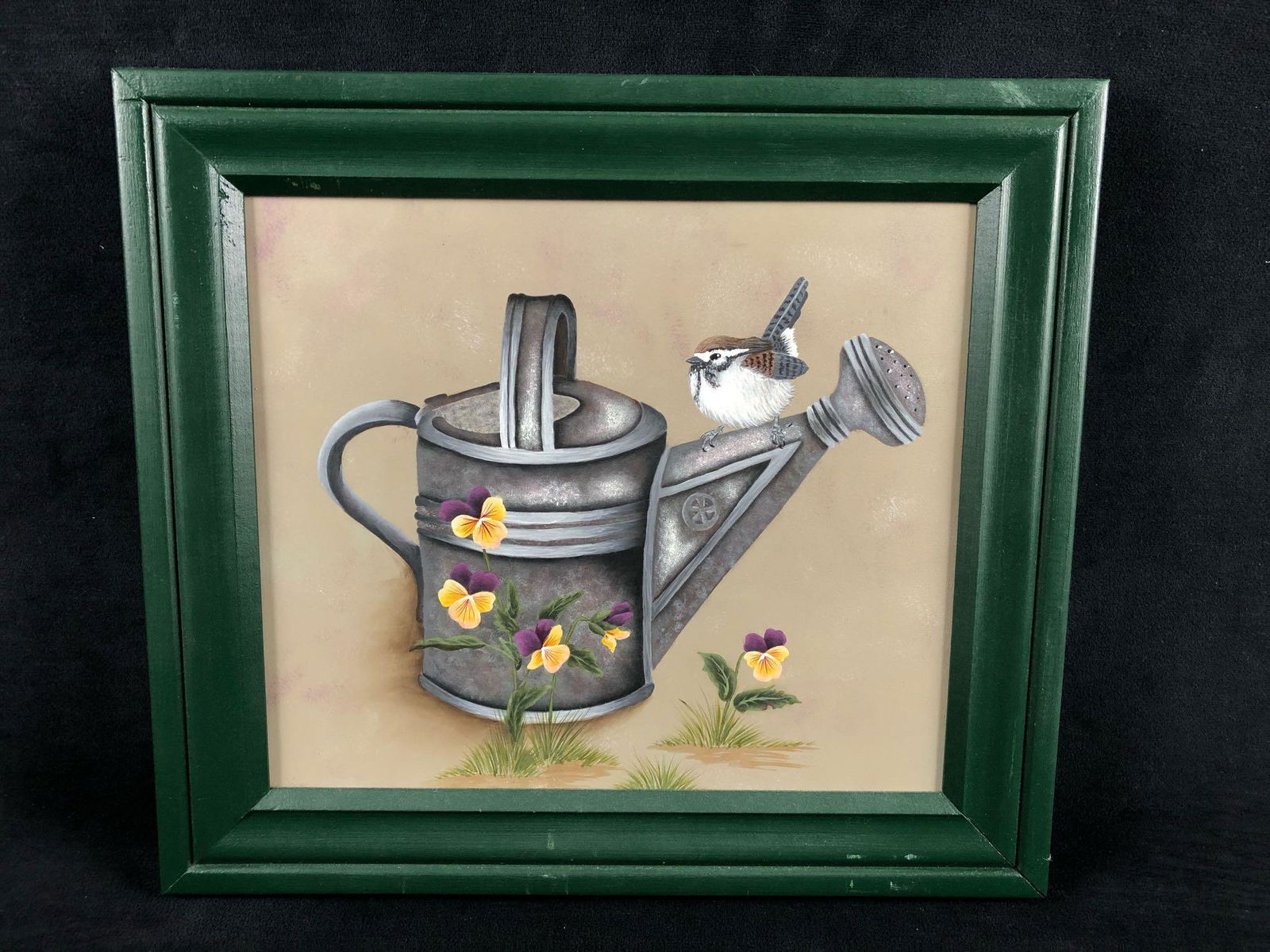 Small Signed Kathy Baker Original Oil On Wood Board (1 of 4)