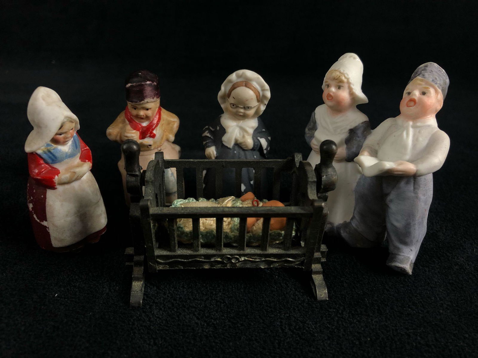 Antique Hand Painted Porcilian 2" Germany Figures (1 of 10)