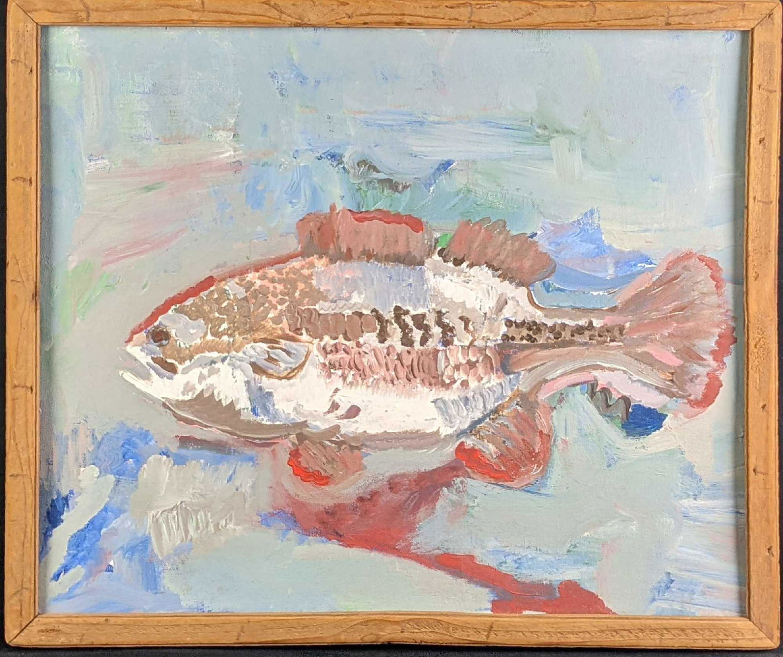 Framed Original Acrylic On Canvas Anne M Coppola Fish (1 of 7)