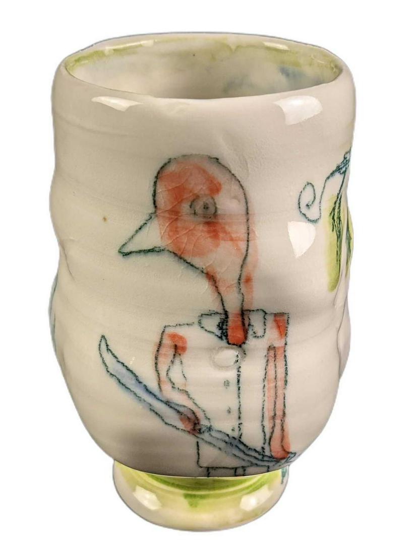 Handmade Ceramic Flower Pot Duck Janitor (1 of 6)
