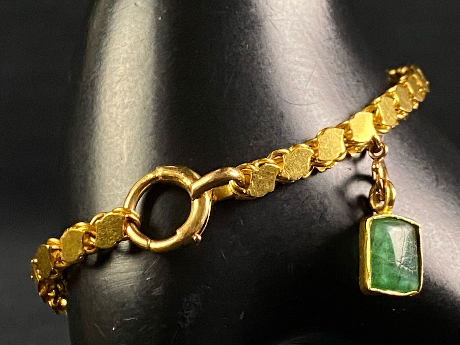 Antique Middle Eastern 21K Yellow Gold Jade Charm (1 of 10)