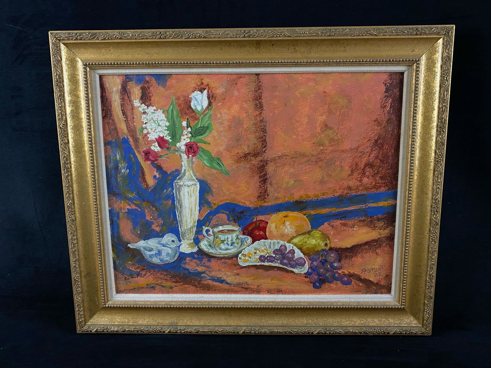 Vintage Original Signed "Desmond" 1982 Oil On Canvas (1 of 6)