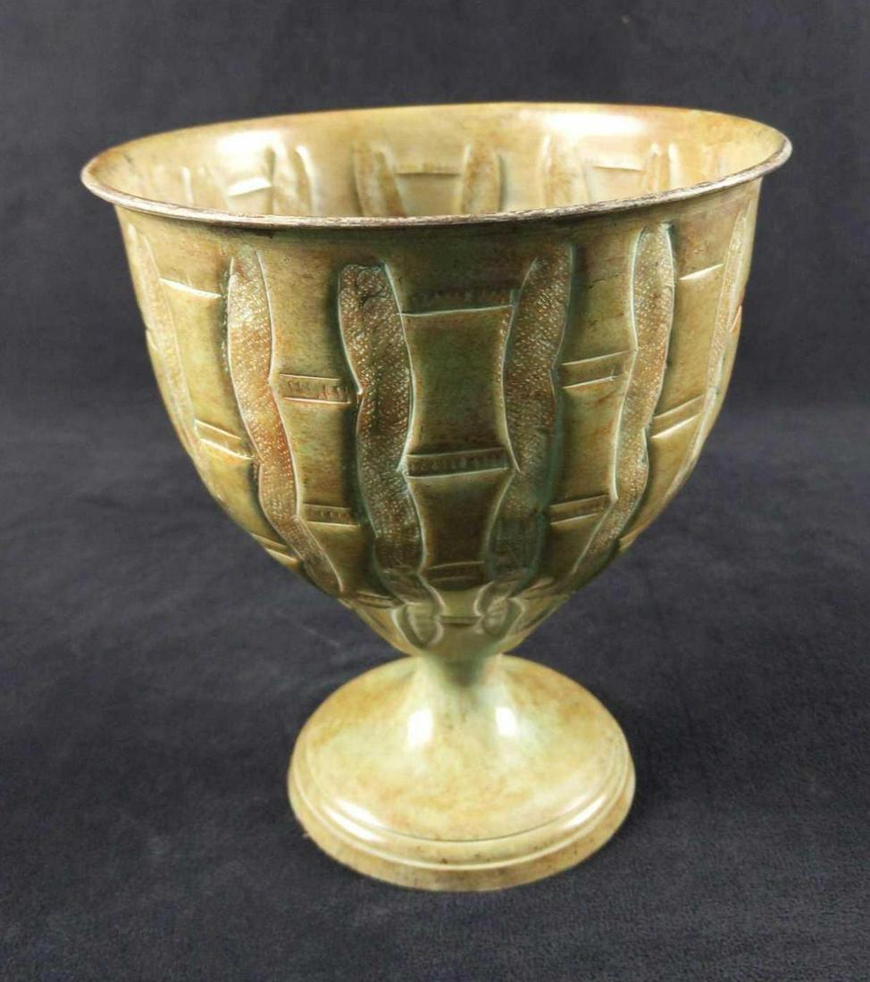 Hosley Classic Collection Metal Patina Bamboo Vase: This is a vase that would look just right in a Tiki Bar or style room. This light metal vase with a patina bamboo texture is made for decoration and not food or real plants. Part Of The Hosley Classic