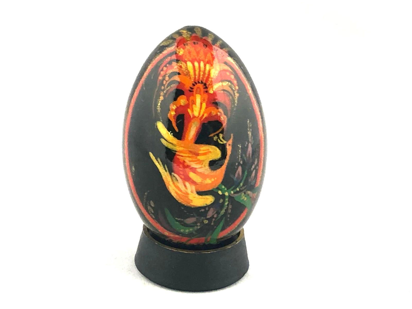 Vintage Russian Artist Signed Hand Painted Black (1 of 4)