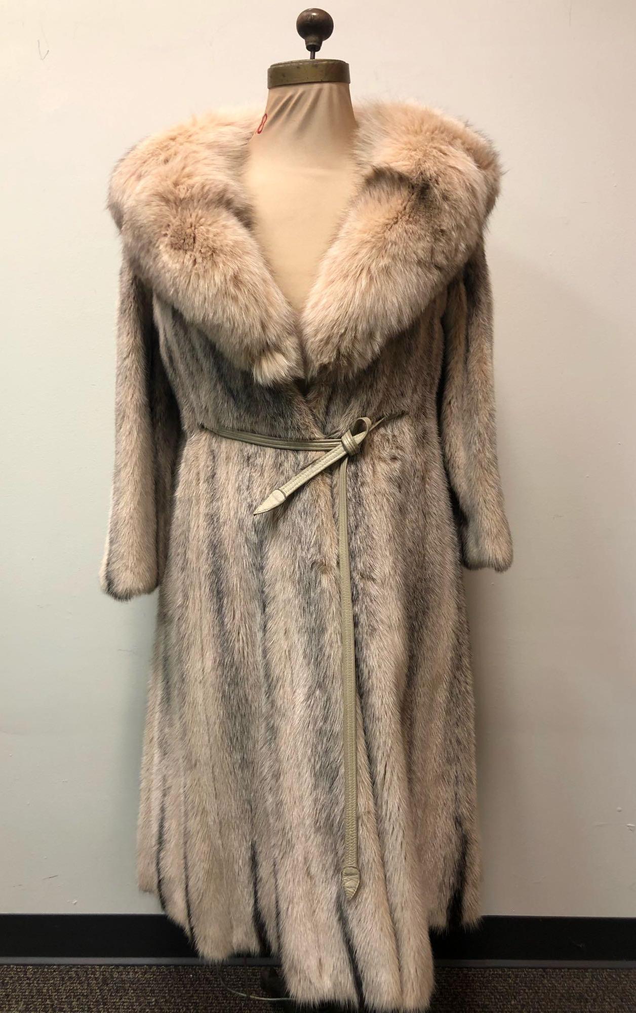 Mink Fur Coat Balencia Black Cross Full Length (1 of 11)