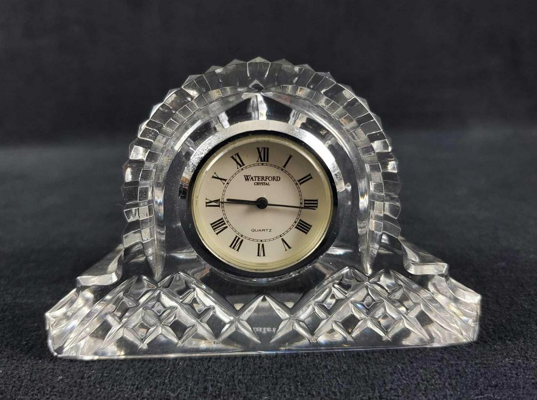 Waterford Crystal Silver Rim Cottage Mantel Clock (1 of 9)