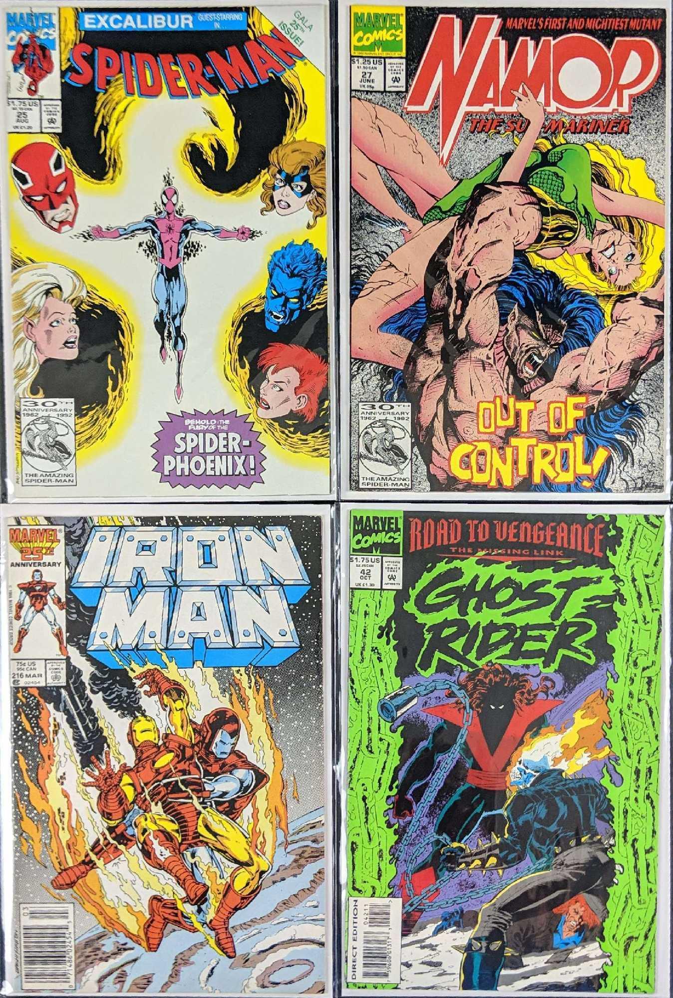 4 Assorted Marvel Comics Namor Spider Man Iron Man (1 of 5)