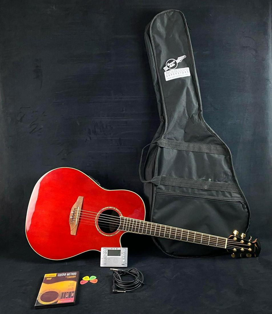 Celebrity CC24 Ruby Red Acoustic-Electric Guitar W/ (1 of 20)