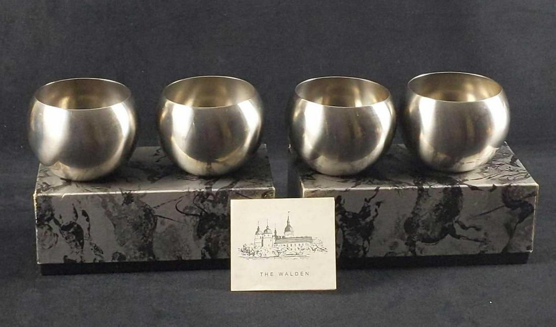 Four Walden Sweedish Steel Shot Sake Cordial Cups (1 of 8)