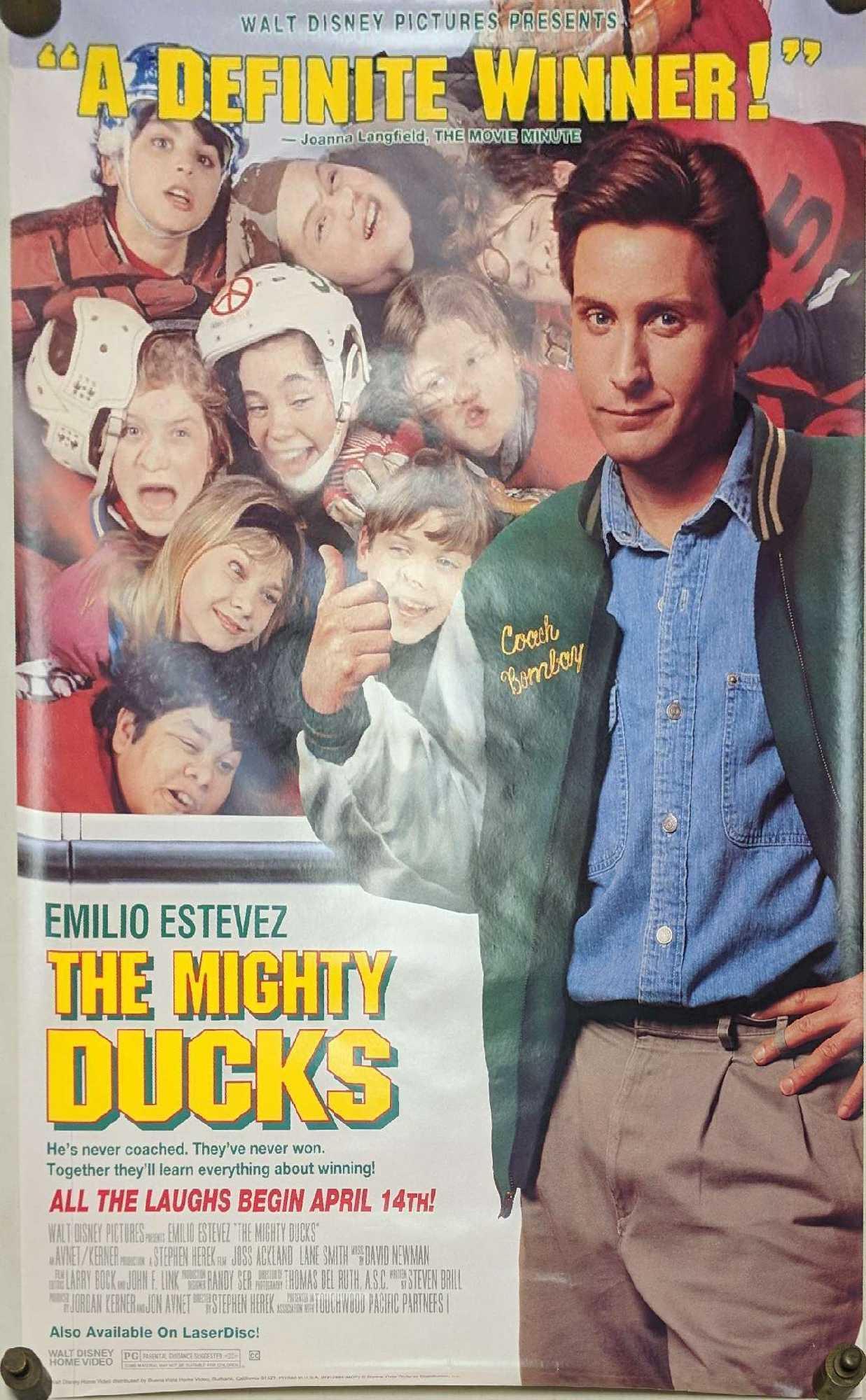 Original Video Store The Mighty Ducks Movie Poster (1 of 4)