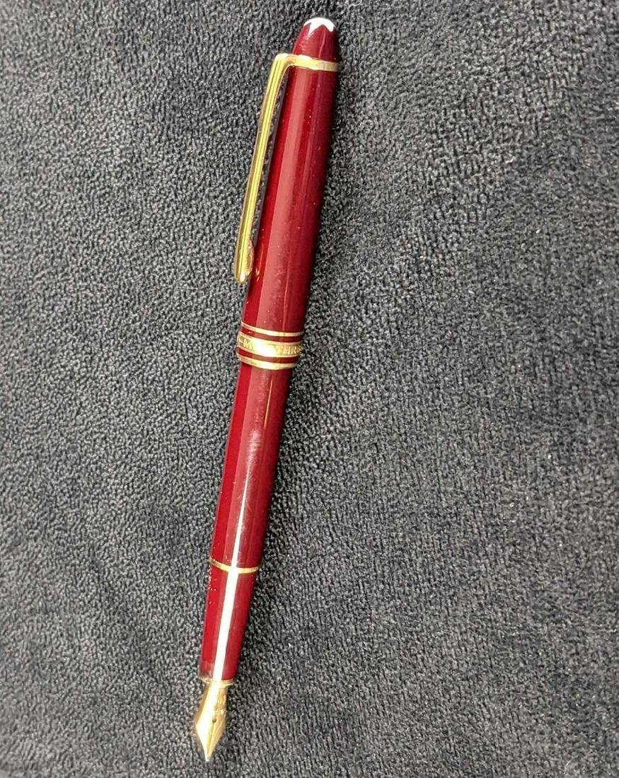 Montblanc Meisterstuck Classique Burgundy Bordeaux: Montblanc Meisterstuck Classique Burgundy Bordeaux Fountain Pen. Nib Is A Medium Montblanc 14k gold nib marked 4810. It's firm and smooth with nice tipping material. This one features a barrel made of
