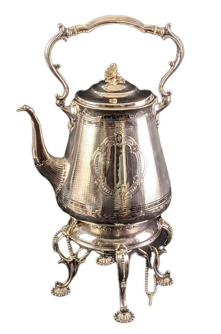 Antique HW & Company Silver Plate Teapot Coffee Pot (1 of 9)