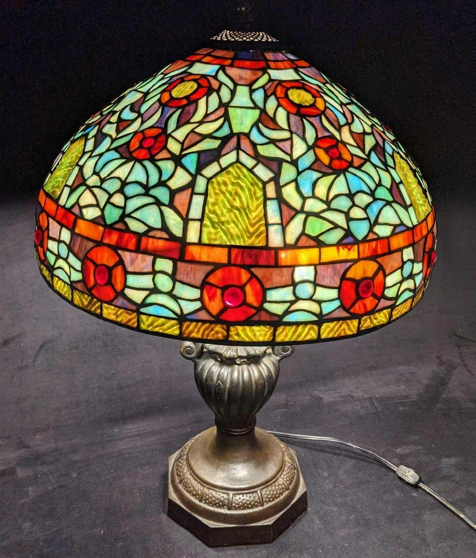 Vintage Tiffany Style Table Lamp (1 of 10)