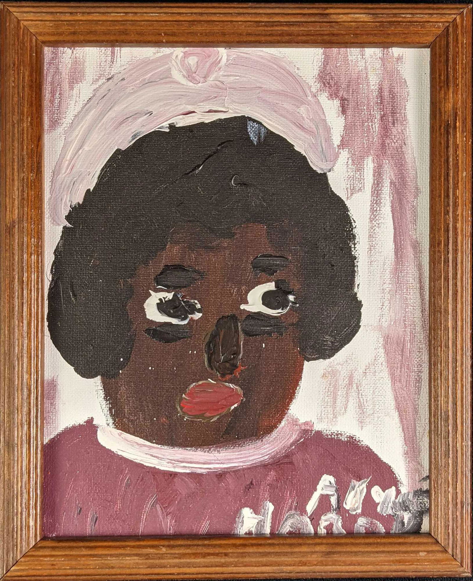 Original Framed Alyne Harris Florida Folk Art Woman (1 of 5)
