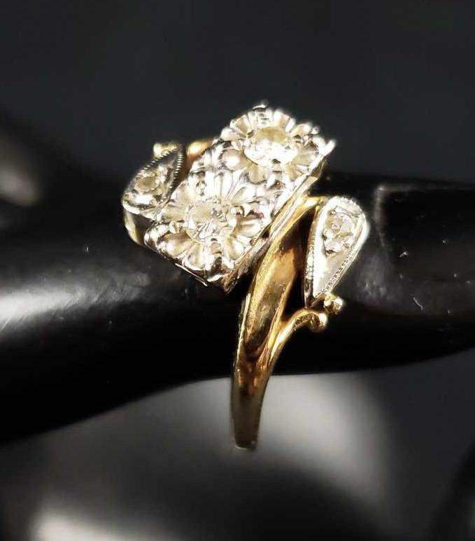 Vintage 14K Yellow Gold .25 CTW Natural Diamond (1 of 3)