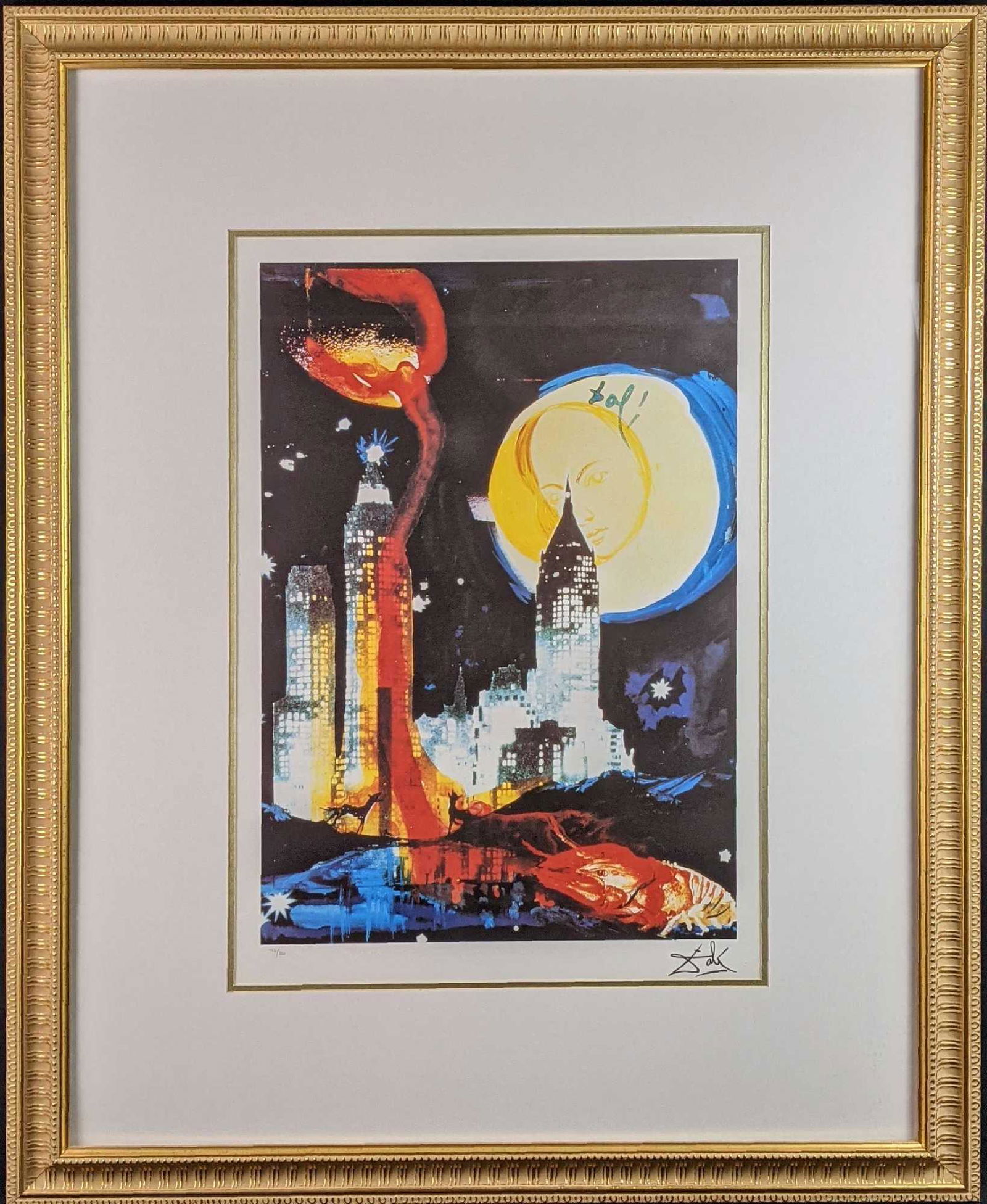 Framed Salvador Dali Framed Manhattan Skyline With COA (1 of 8)
