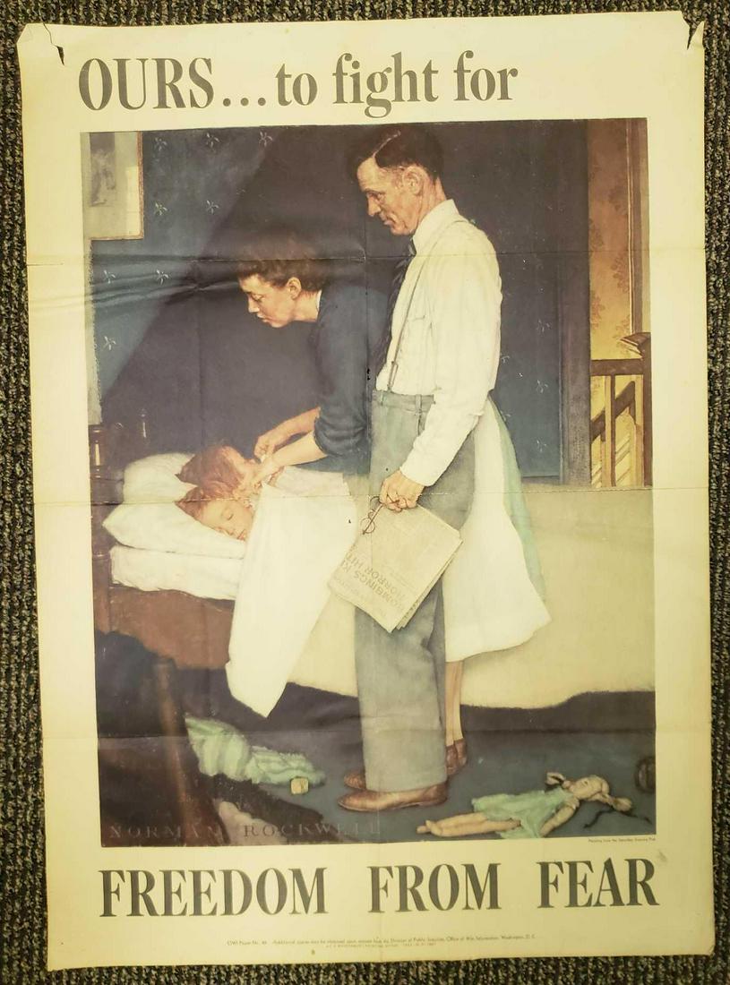 Ours to Fight For Freedom from Fear WWII Poster (1 of 5)