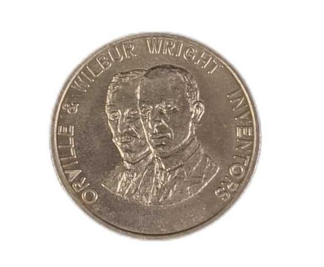 Shell Oil 1968 Famous Americans Coin Wright Brothers (1 of 2)