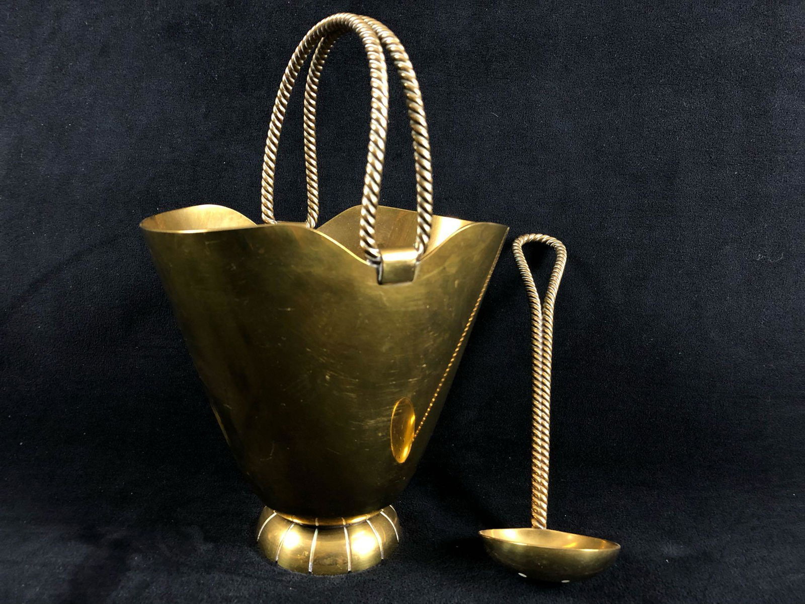 Vintage Italian Brass Strainer Bucket & Strainer Ladle (1 of 13)