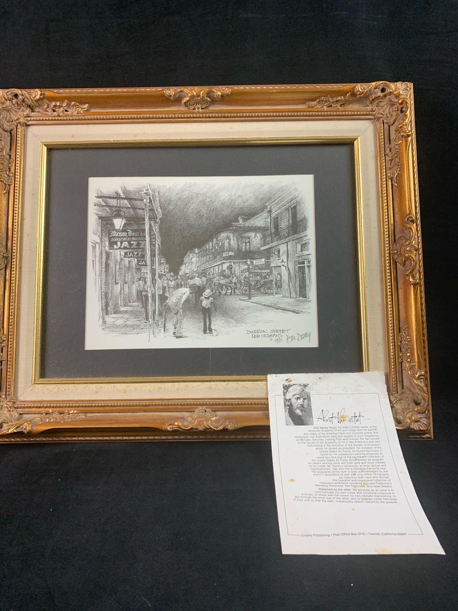 Gold Frame Print by Don Davey "Bourbon Street New (1 of 4)