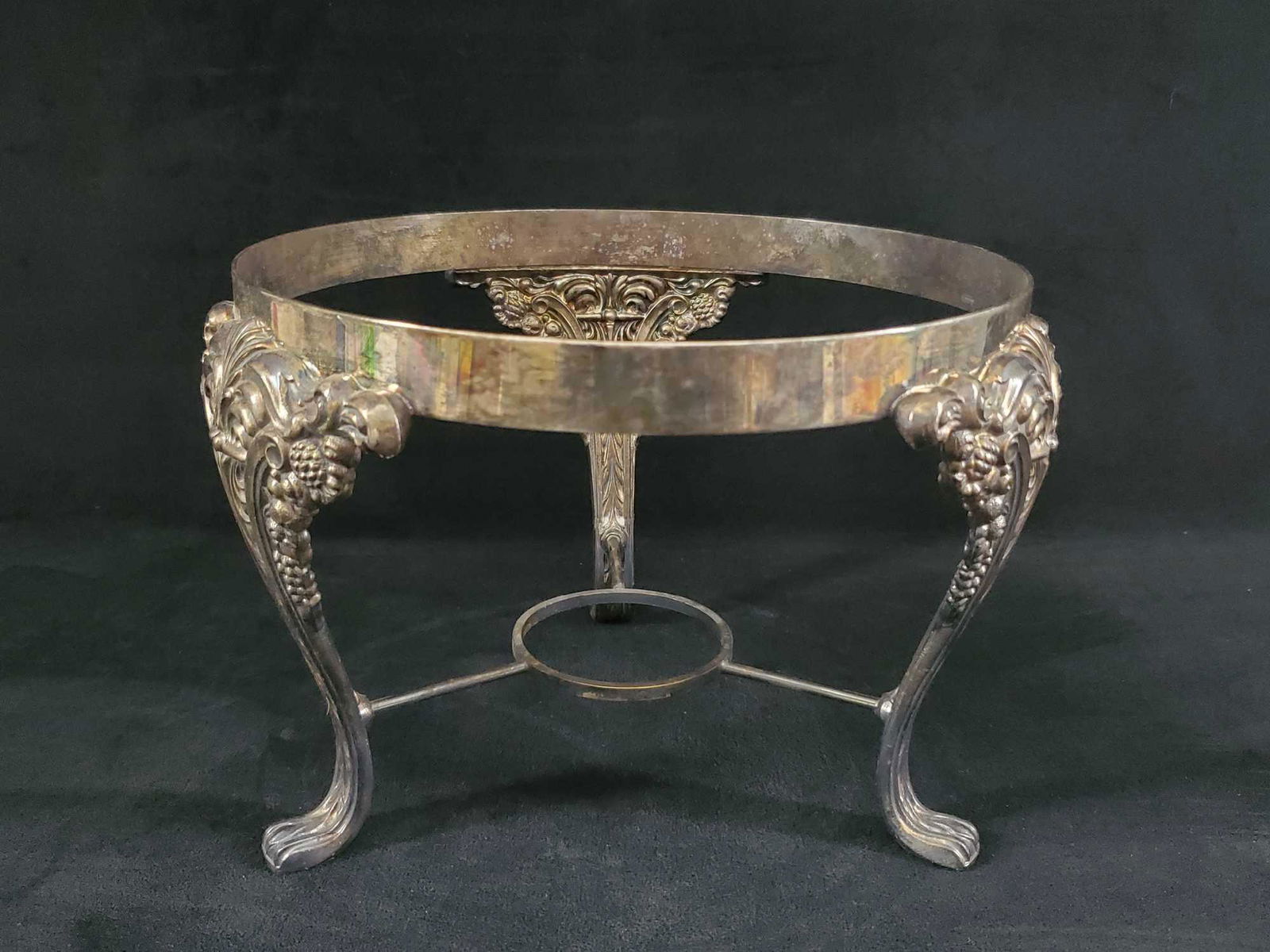Vintage Silverplated Ornate Warming Stand (1 of 7)