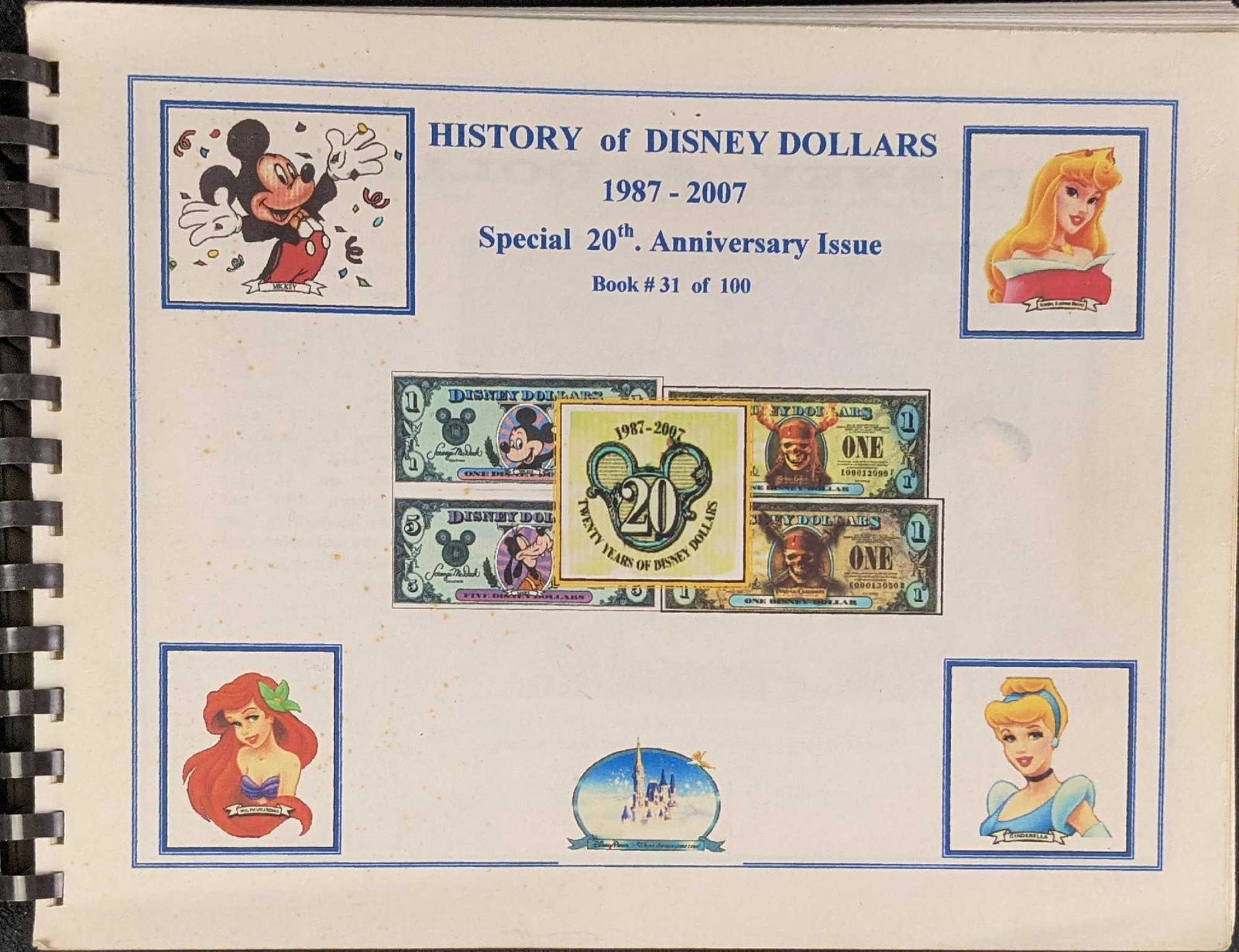 LE The History Of Disney Dollars Guide Book (1 of 9)