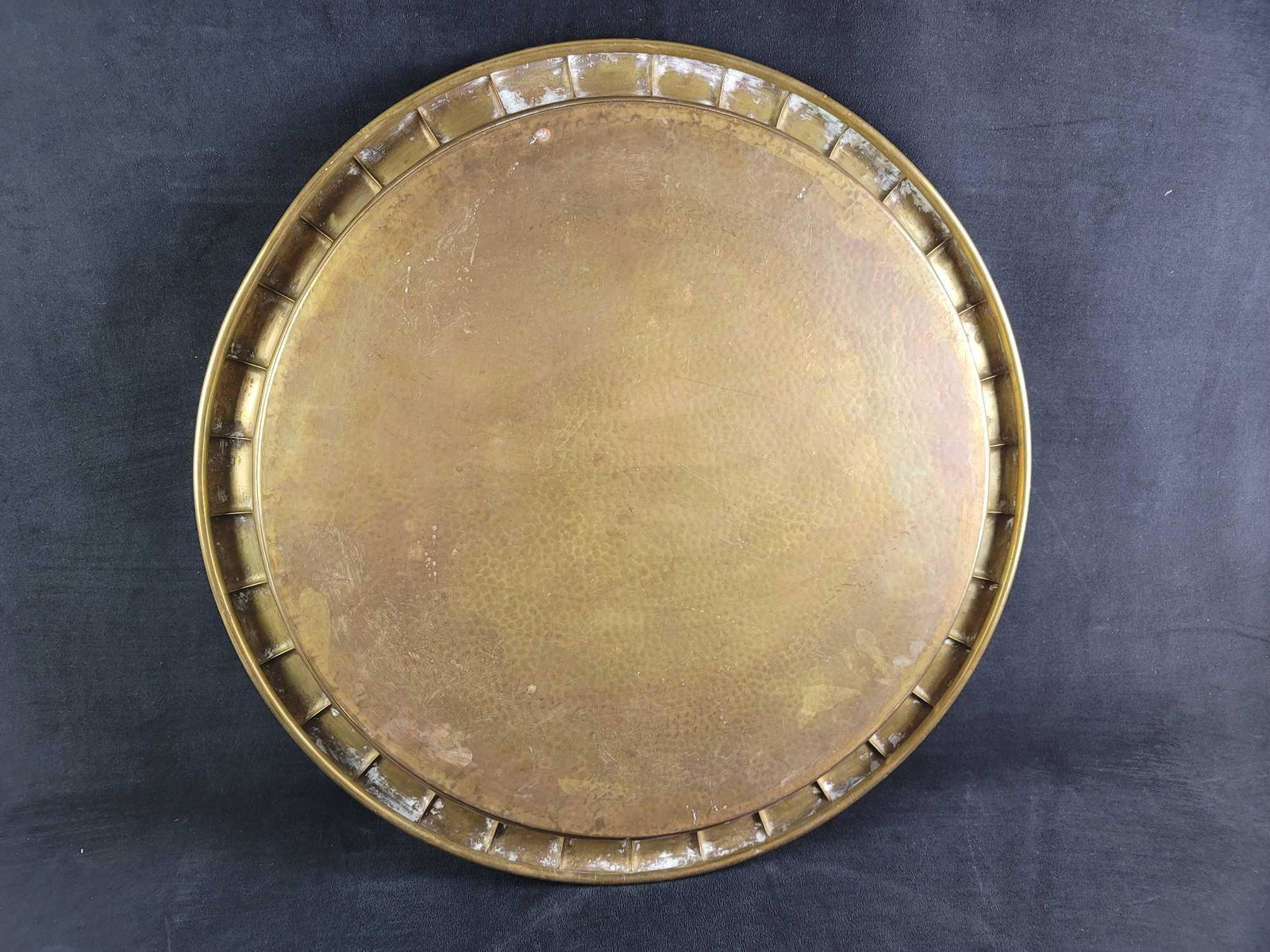 Brass Plated Metal Serving Tray Platter (1 of 8)