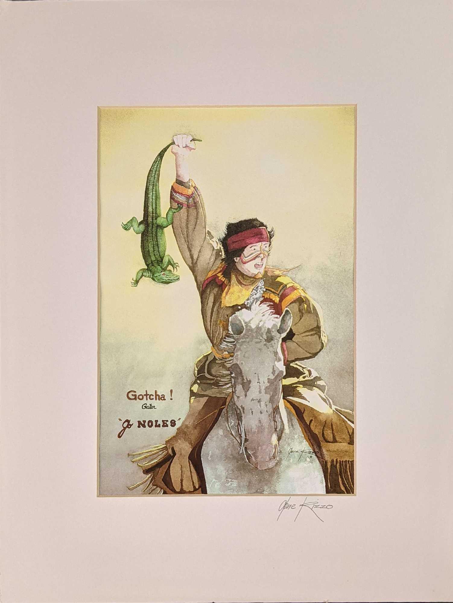 Florida Seminoles Football Gators Signed Gene Rizzo (1 of 4)