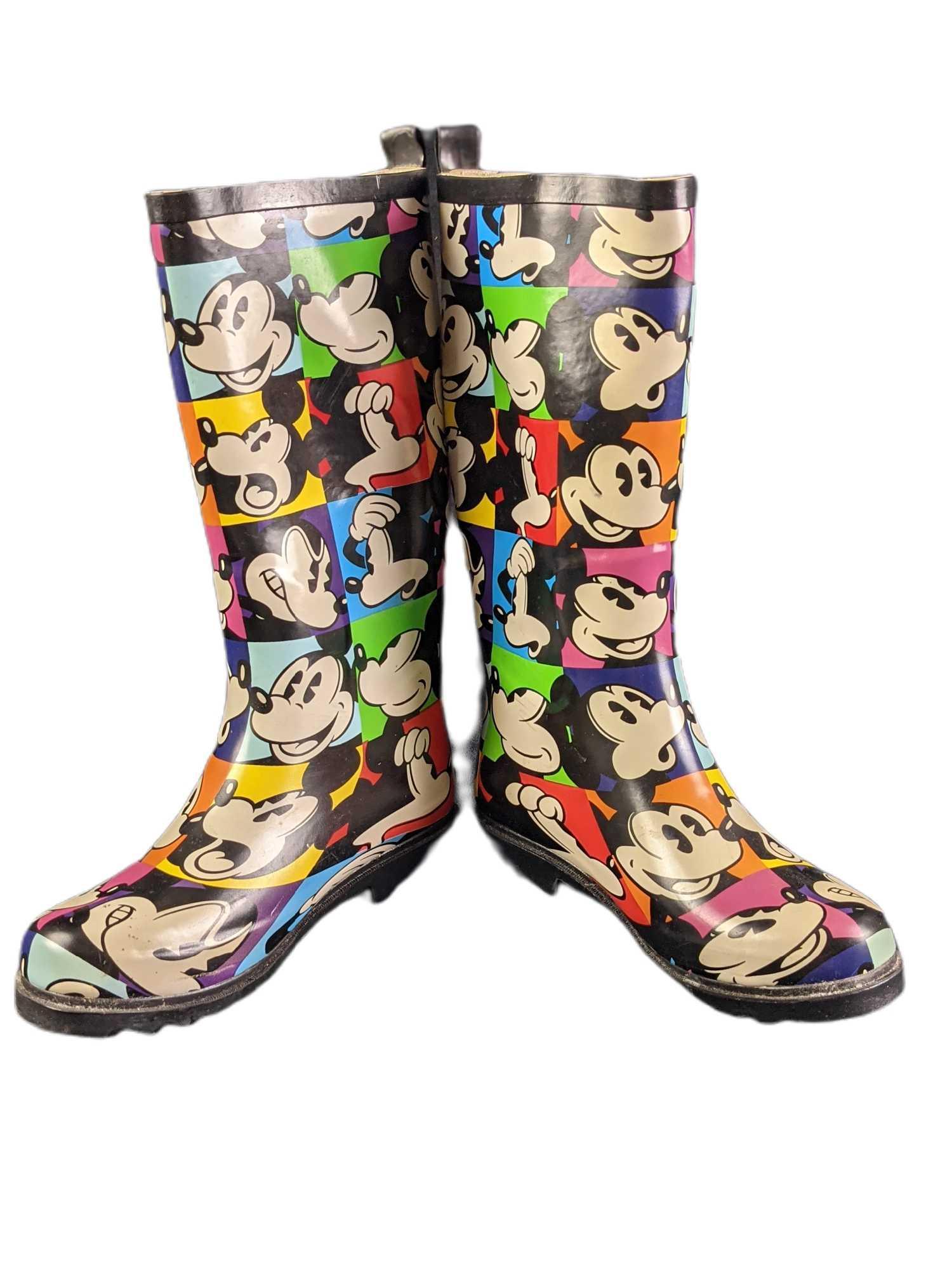 Disney Mickey Mouse Fashion Wellies Size 7 Womans (1 of 6)
