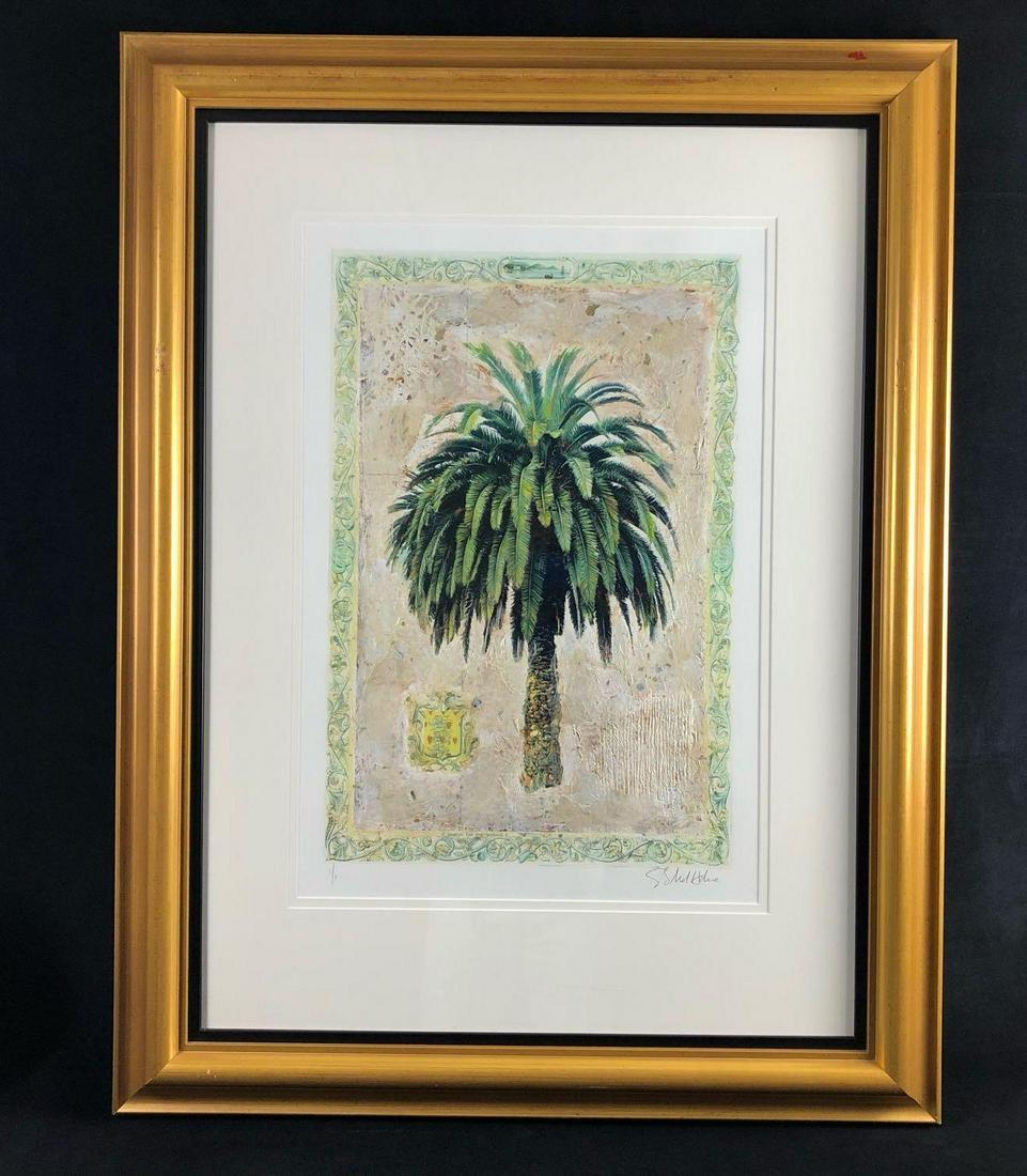 Vintage Very Fine Palm Tree Print, Numbered and Signed (1 of 7)