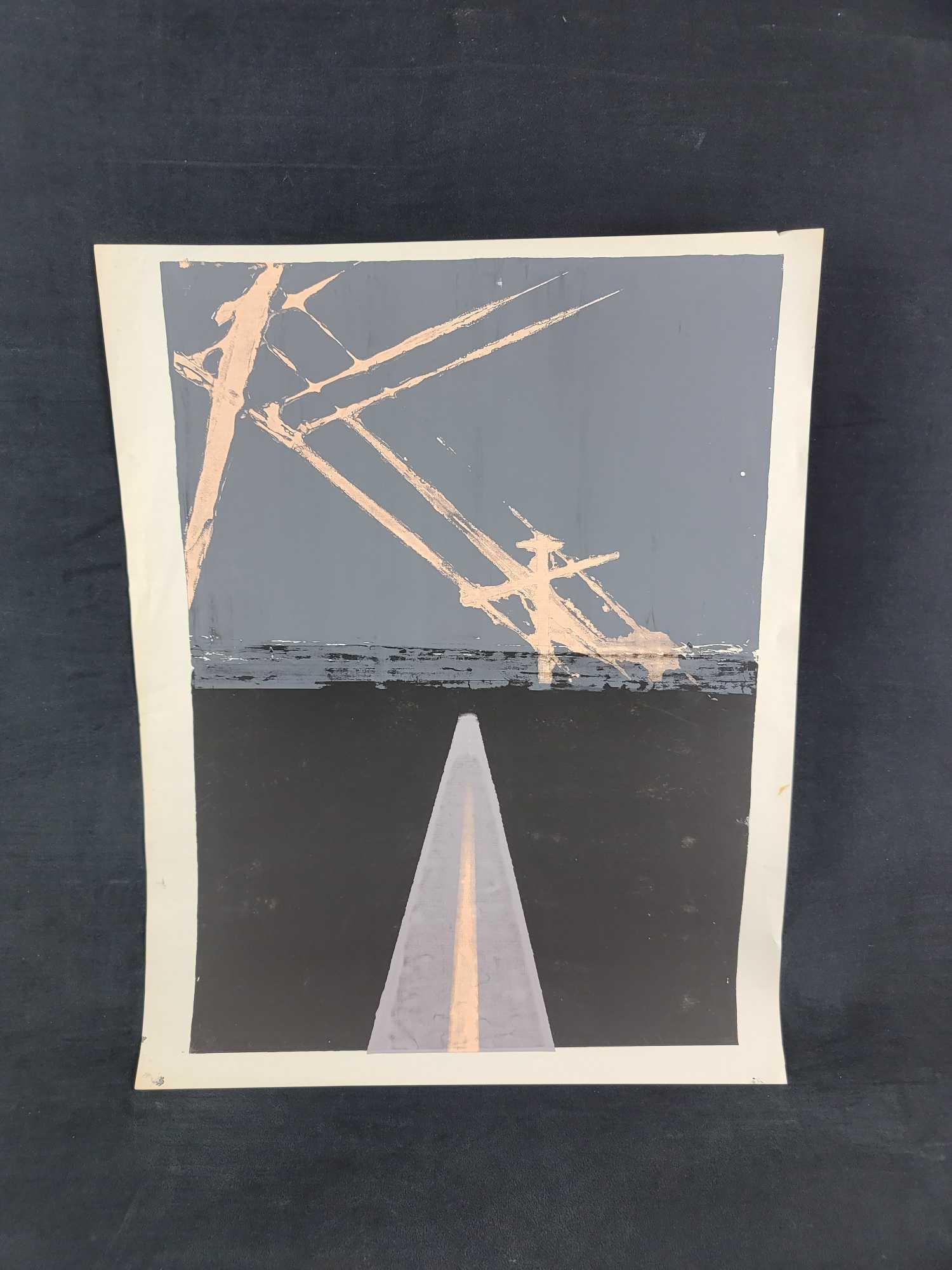 Vintage Abstract Embellished Print (1 of 6)