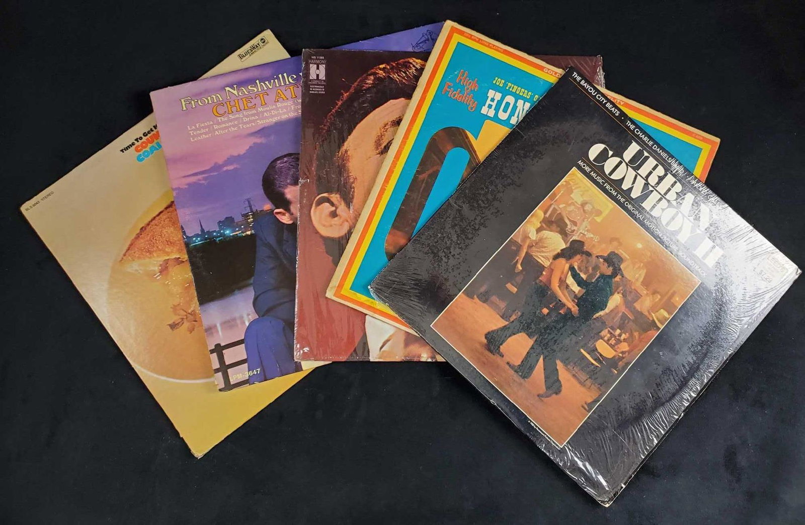 Classic Country Vinyl LP Lot Of Five: This lot includes: (1) Urban Cowboy II: More Music From The Original Motion Picture Soundtrack. Has music from the hit movie, like Mickey Gilley: "Rockin' My Life Away" and The Charles Daniel Band: "O