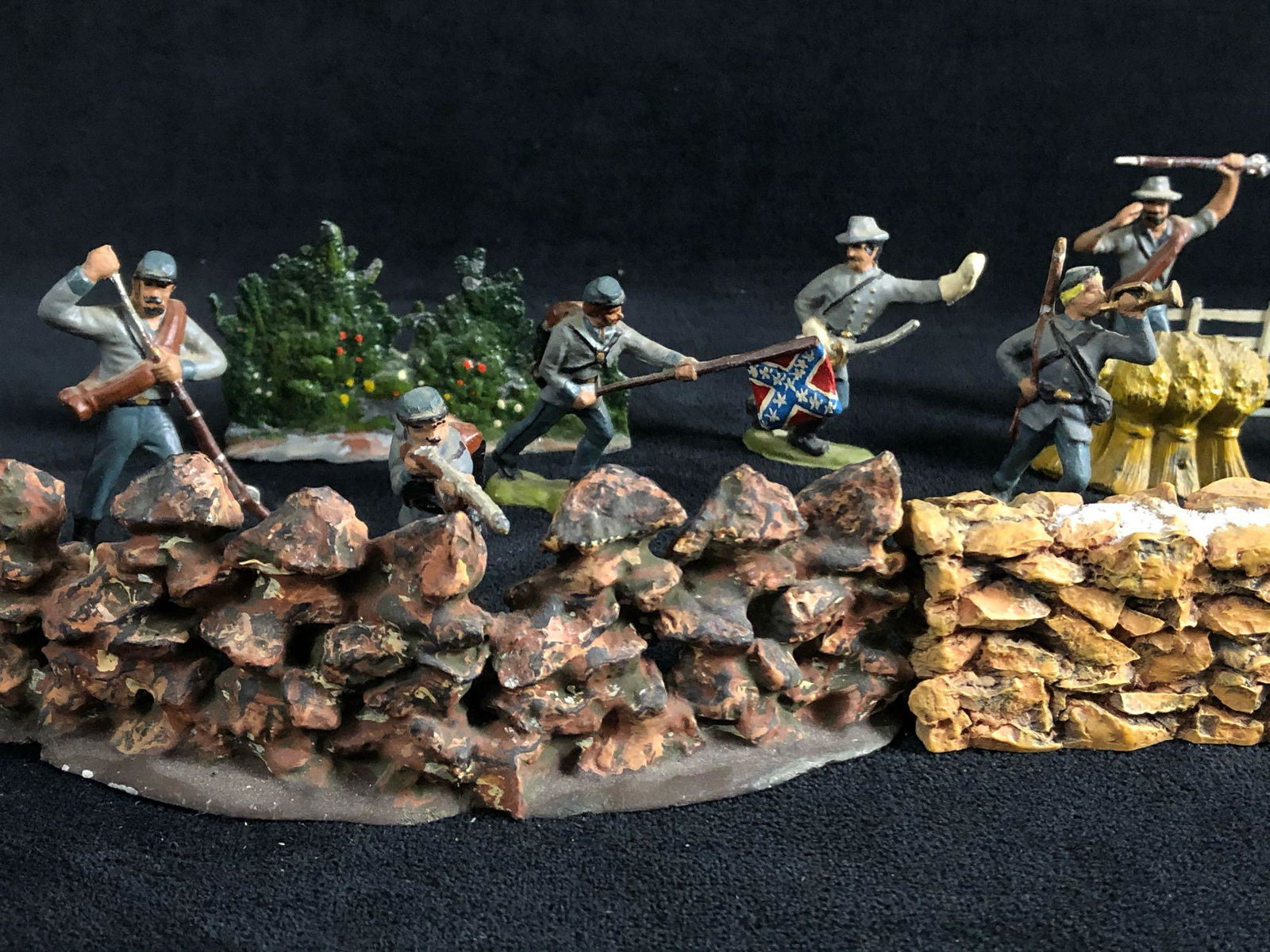 Antique Lead Hand Painted Civil War Confederate Army (1 of 14)