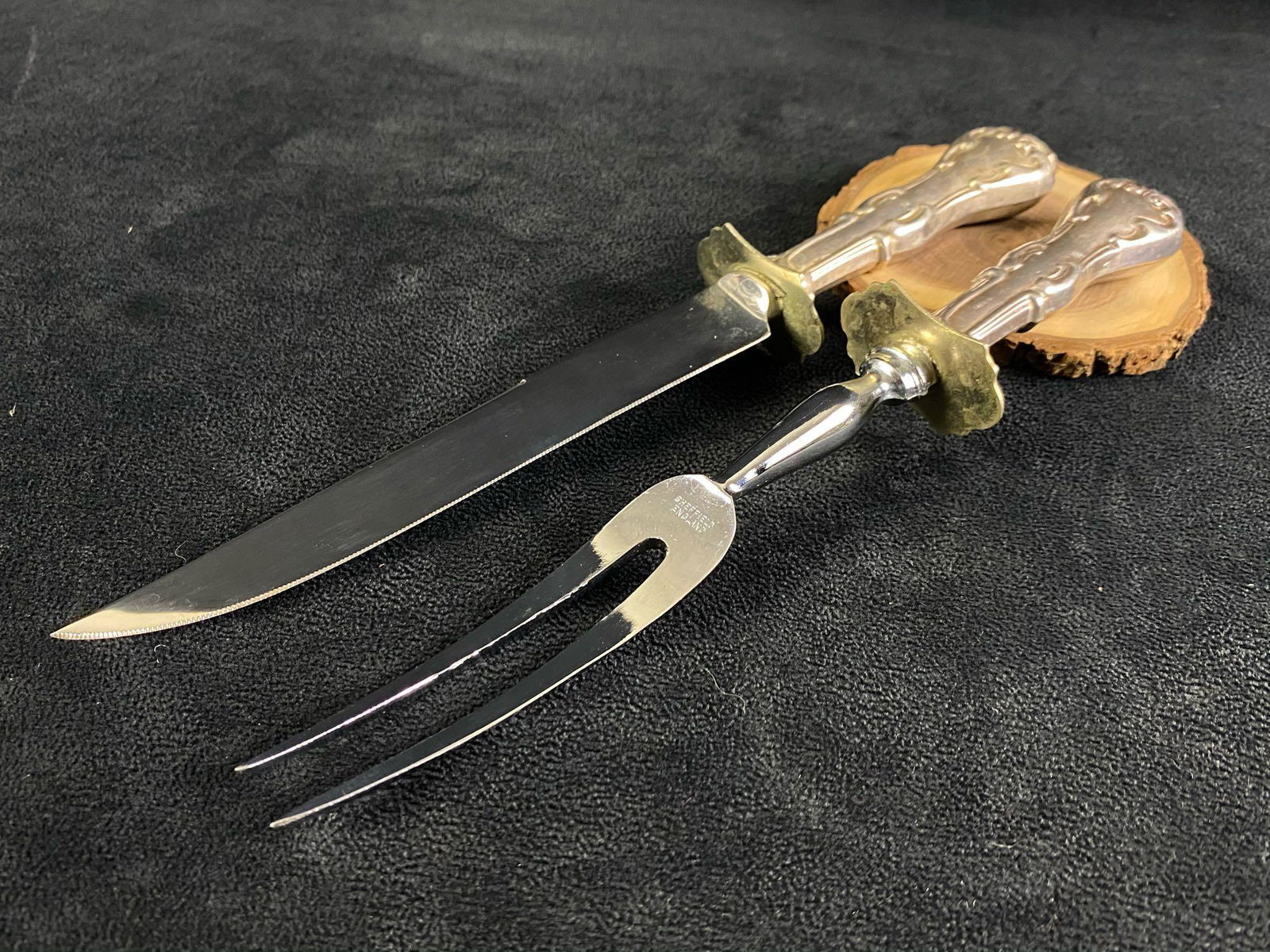 Vintage Sterling Silver Handled Serving Fork & Knife (1 of 10)