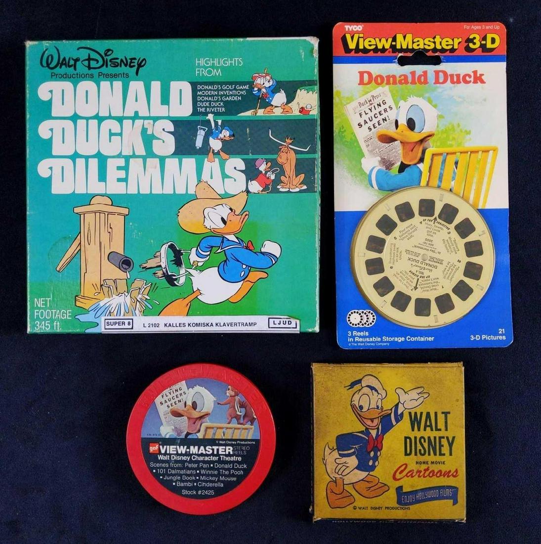 Vintage Disney Home Movie Reels Lot of 4: 1) Walt Disney Home Movie Cartoons