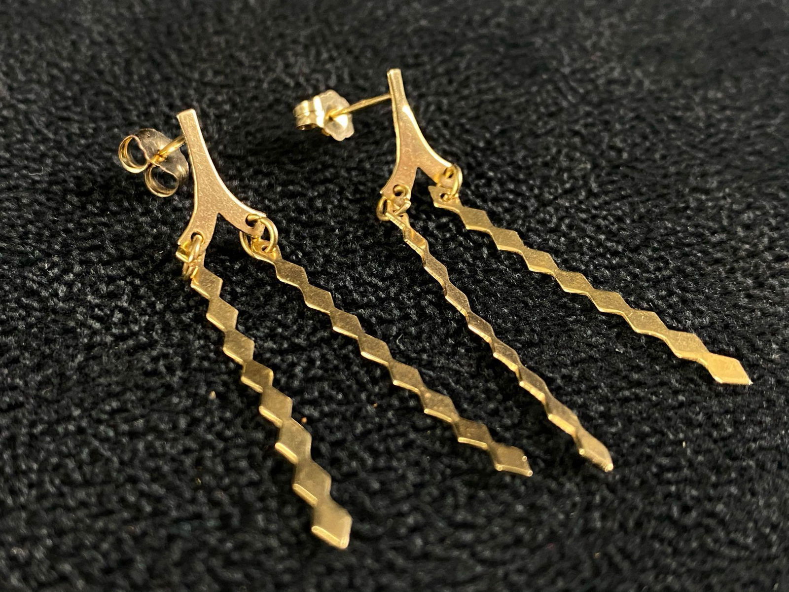 Unique Handmade Vintage 14K Gold Dangle Earrings (1 of 7)
